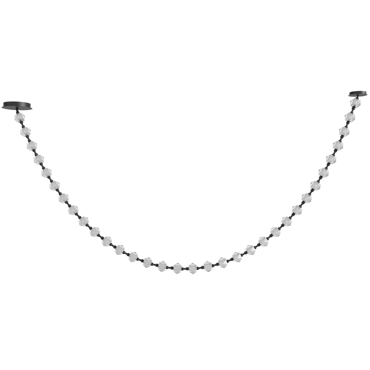 Beluga 139" Wide LED Linear Pendant with Faceted Acrylic Shades