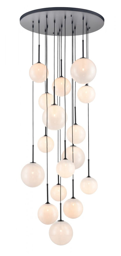 Delilah 16 Light 34" Wide Multi Light Pendant with Glass Shades