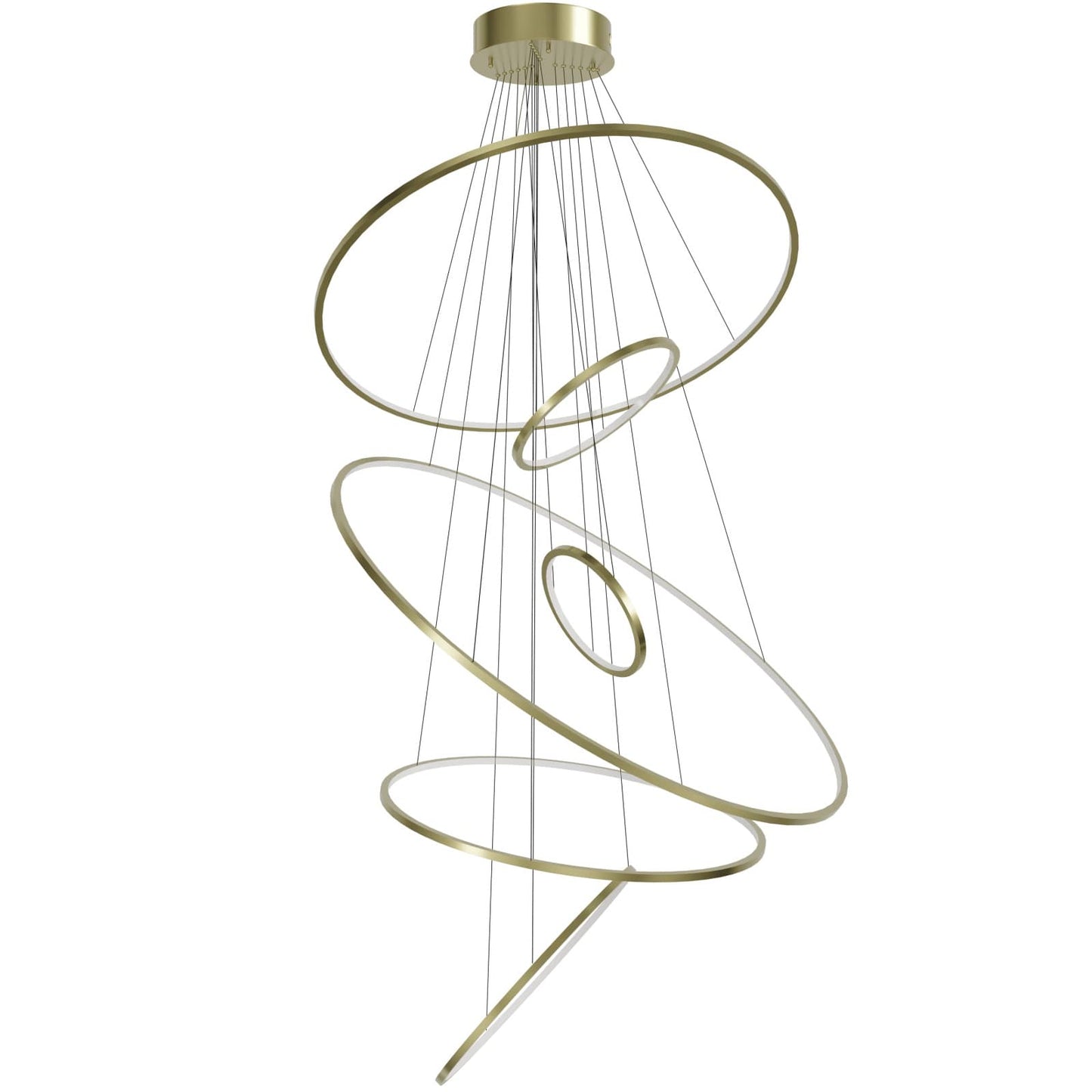 Aria 48" Wide LED Abstract Multi Light Pendant