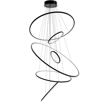 Aria 48" Wide LED Abstract Multi Light Pendant