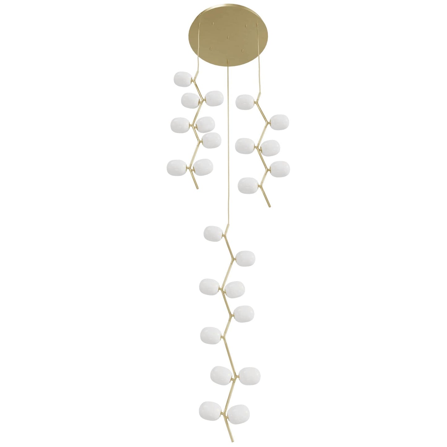 Hampton 24 Light 26" Wide Abstract Multi Light Pendant with Hand-Blown Glass Shades