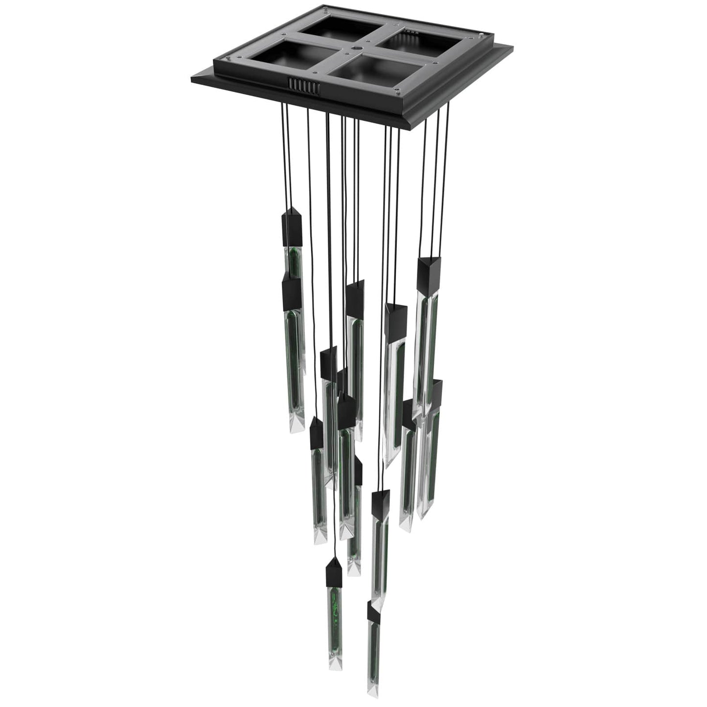 Alpine 15 Light 24" Wide LED Multi Light Pendant with Marbleized Crystal Shades