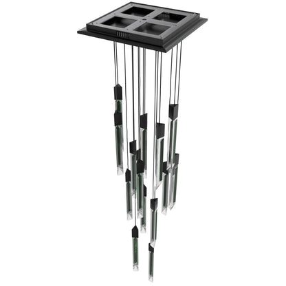 Alpine 15 Light 24" Wide LED Multi Light Pendant with Marbleized Crystal Shades