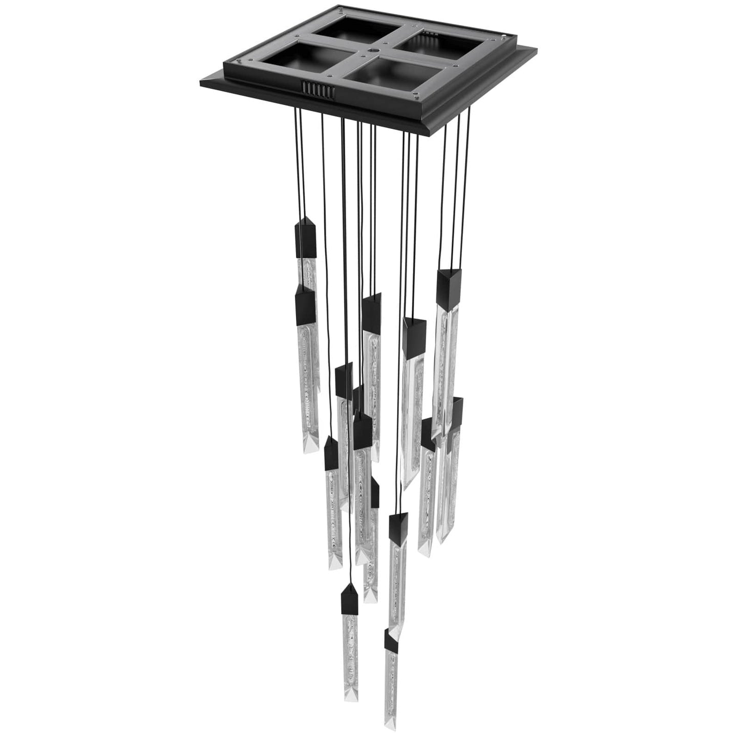 Alpine 15 Light 24" Wide LED Multi Light Pendant with Marbleized Crystal Shades