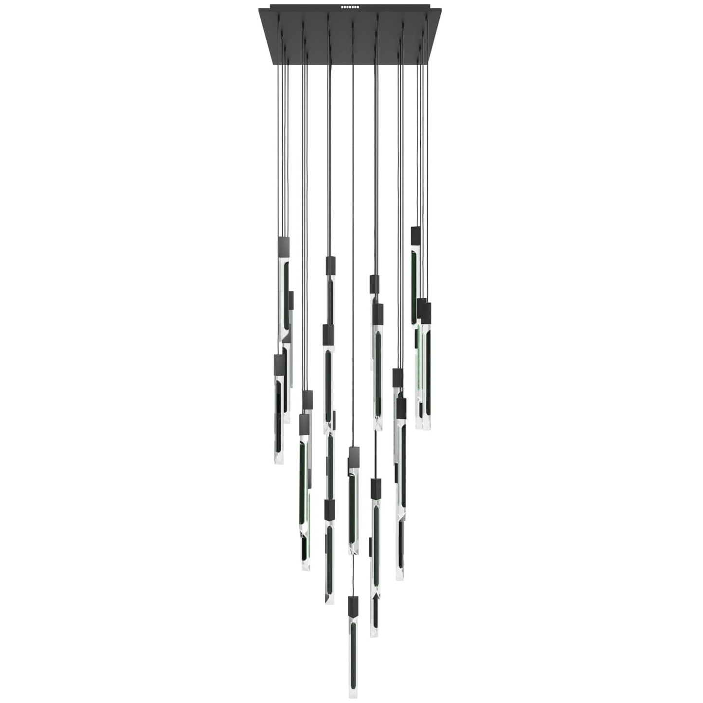 Alpine 31 Light 36" Wide LED Multi Light Pendant with Marbleized Crystal Shades