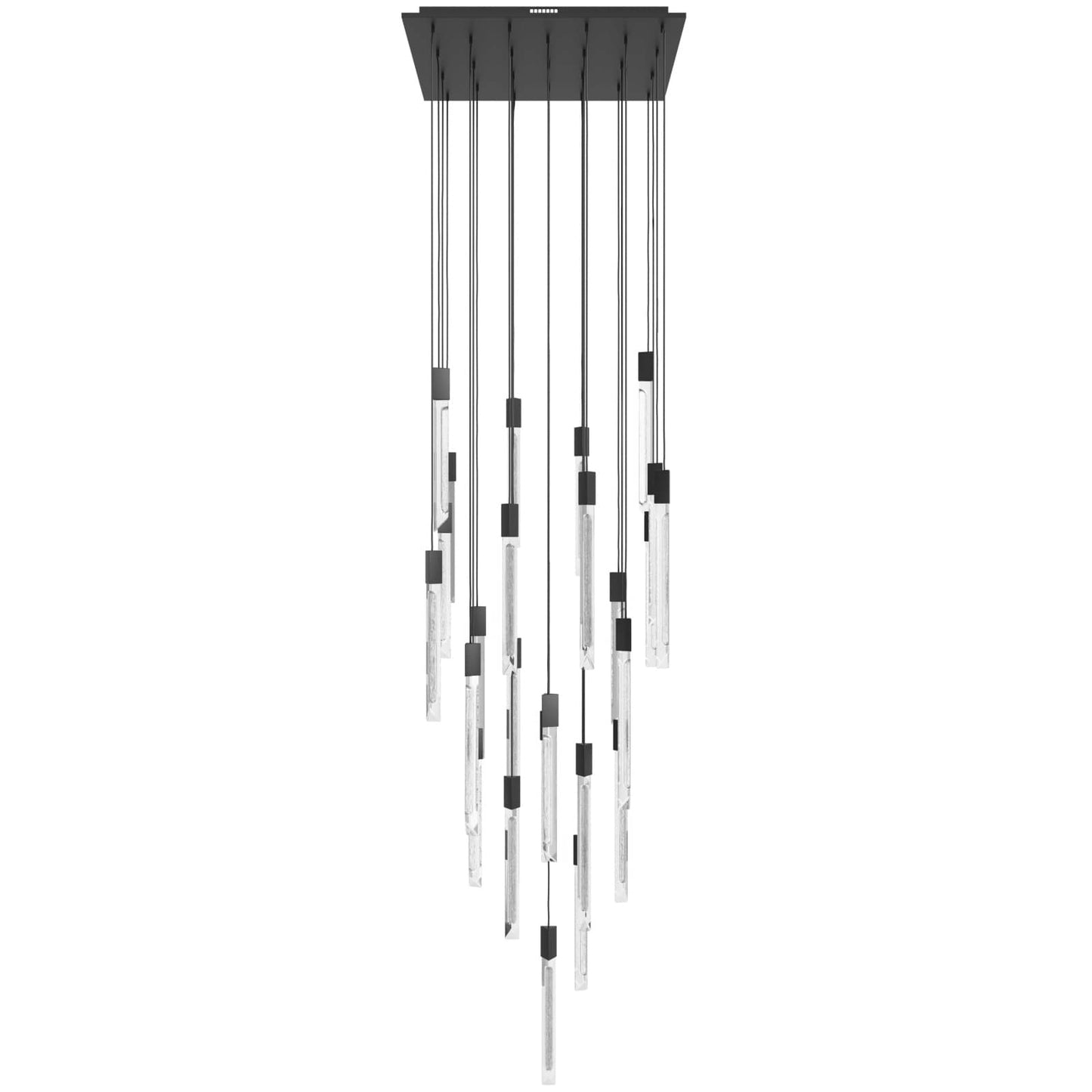 Alpine 31 Light 36" Wide LED Multi Light Pendant with Marbleized Crystal Shades