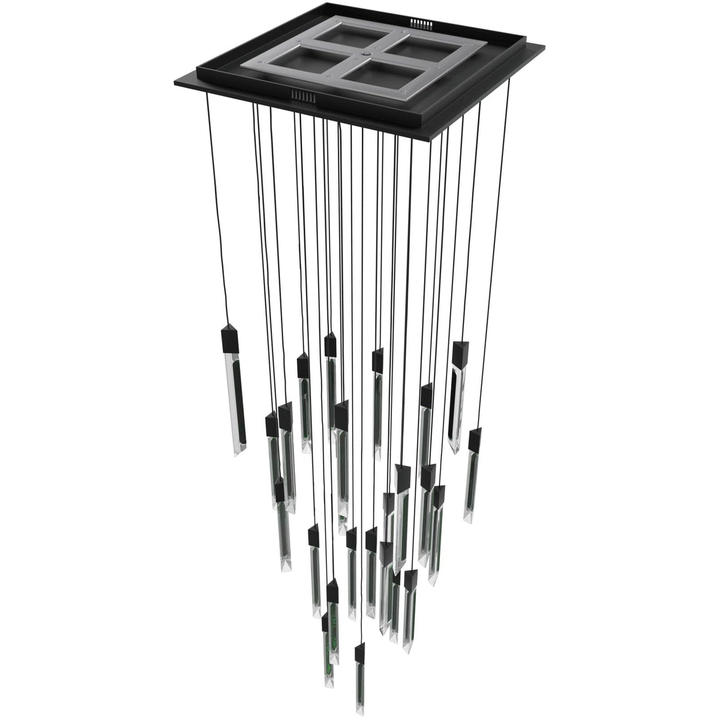 Alpine 31 Light 36" Wide LED Multi Light Pendant with Marbleized Crystal Shades