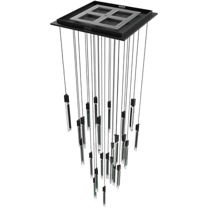 Alpine 31 Light 36" Wide LED Multi Light Pendant with Marbleized Crystal Shades