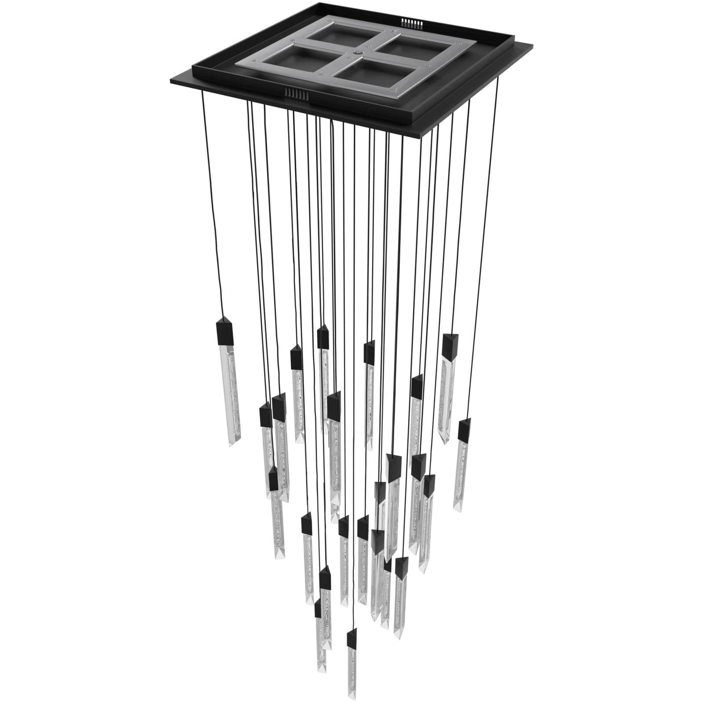 Alpine 31 Light 36" Wide LED Multi Light Pendant with Marbleized Crystal Shades