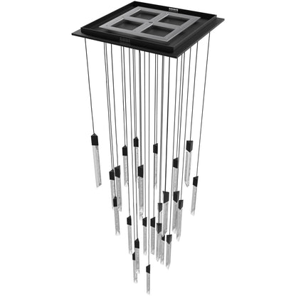 Alpine 31 Light 36" Wide LED Multi Light Pendant with Marbleized Crystal Shades