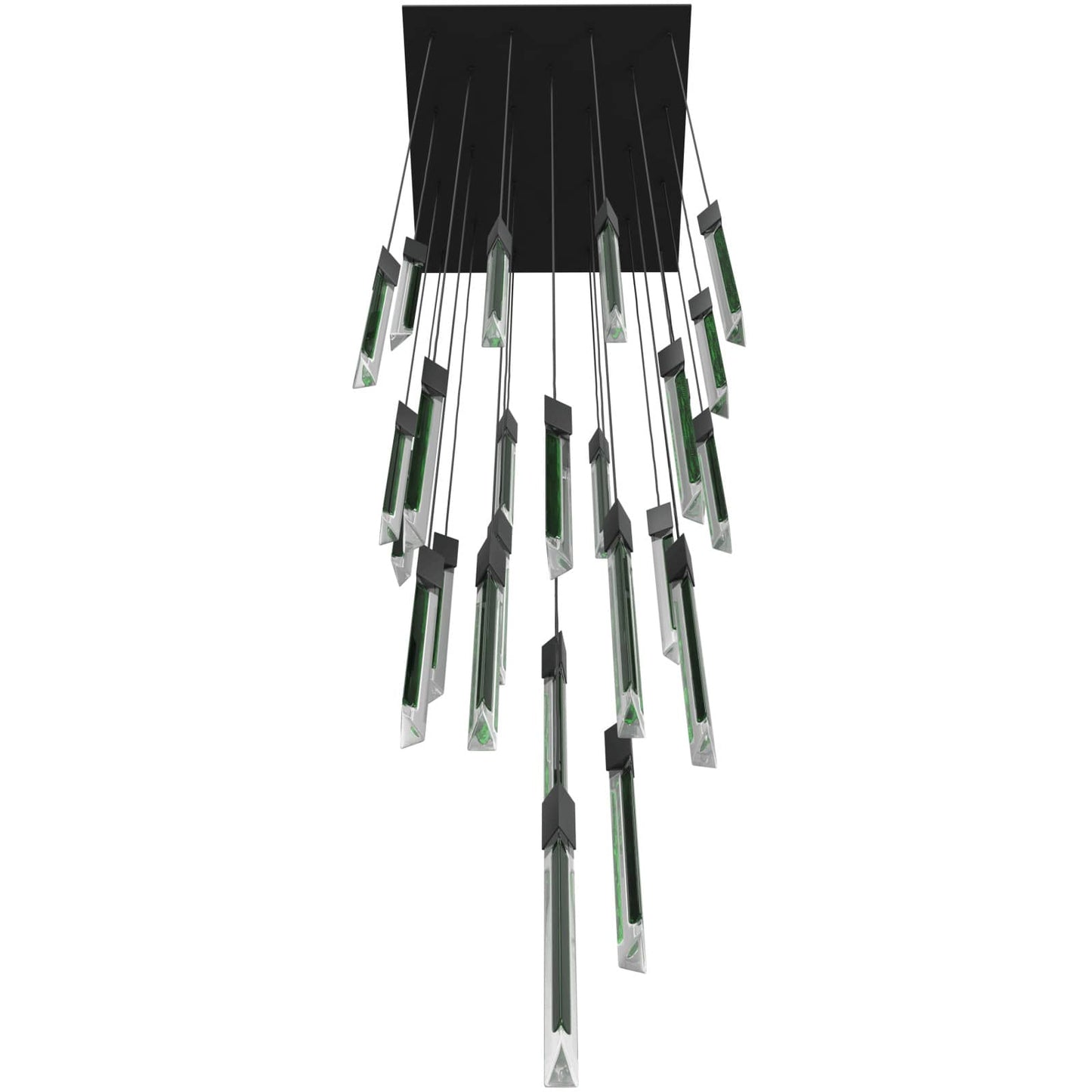 Alpine 31 Light 36" Wide LED Multi Light Pendant with Marbleized Crystal Shades