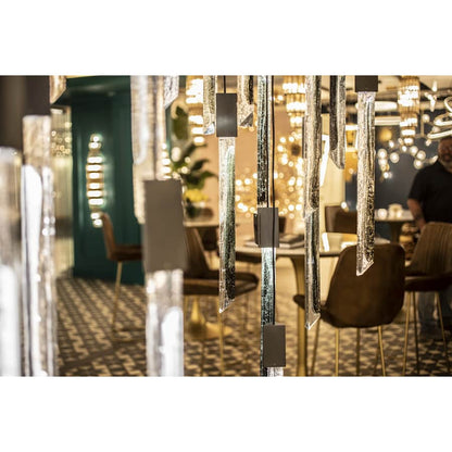 Avenue Lighting Alpine 31 Light 36" Wide LED Multi Light Pendant with Marbleized Crystal Shades