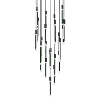 Alpine 31 Light 36" Wide LED Multi Light Pendant with Marbleized Crystal Shades