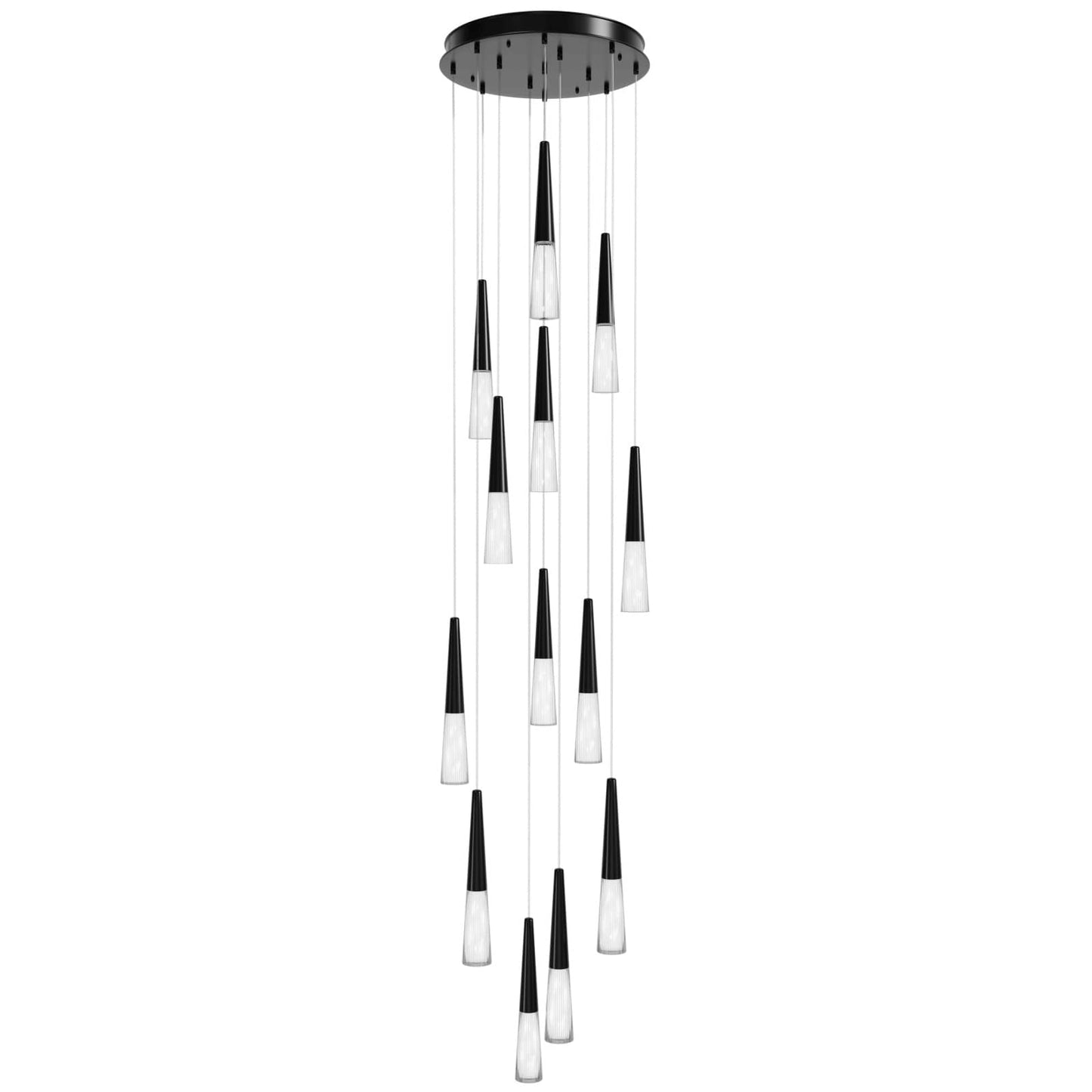 Encino 13 Light 22" Wide LED Crystal Multi Light Pendant with Clear Crystal Shades