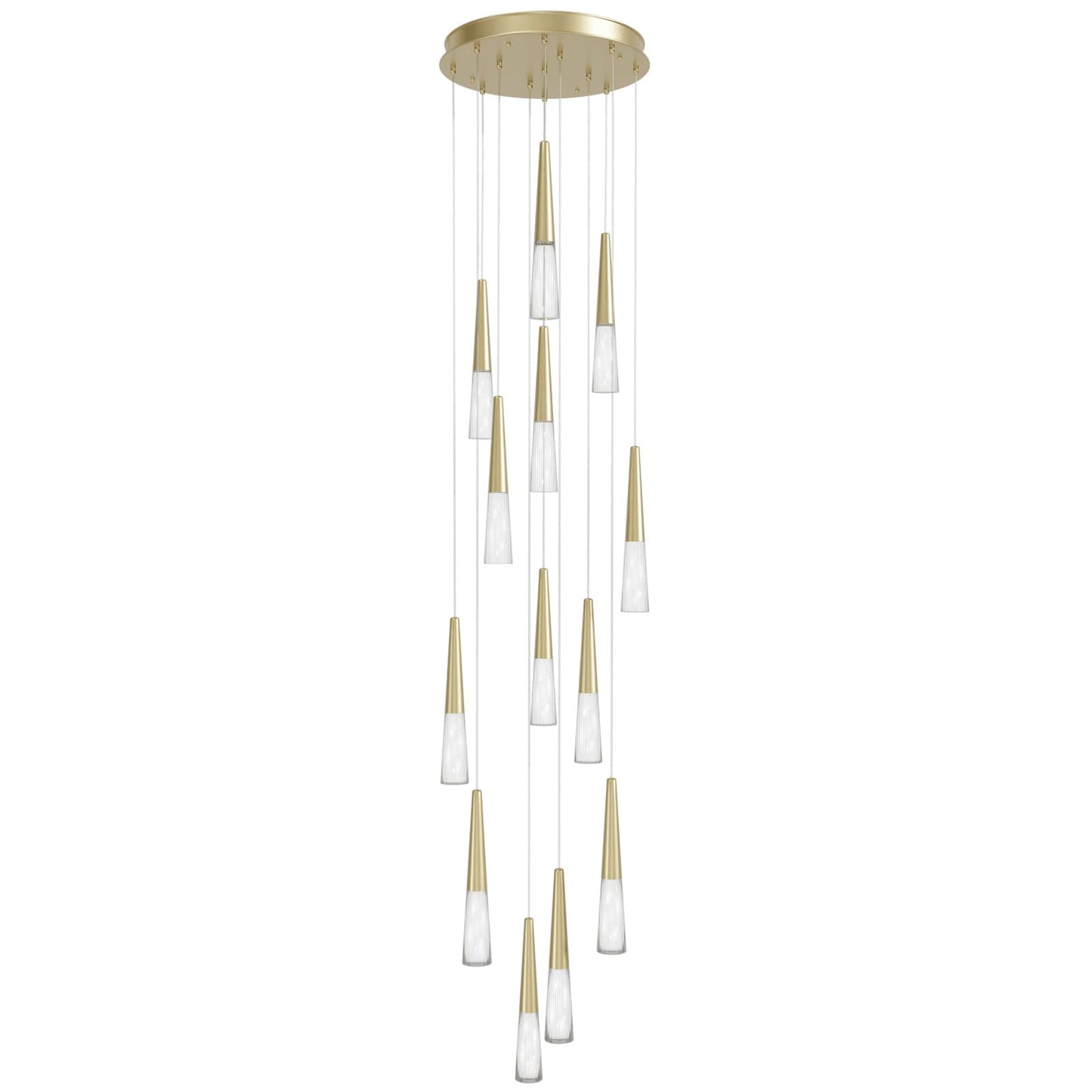 Encino 13 Light 22" Wide LED Crystal Multi Light Pendant with Clear Crystal Shades