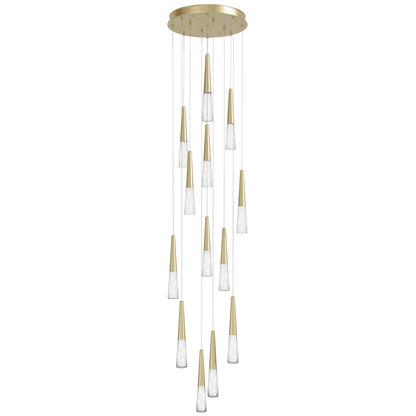 Encino 13 Light 22" Wide LED Crystal Multi Light Pendant with Clear Crystal Shades