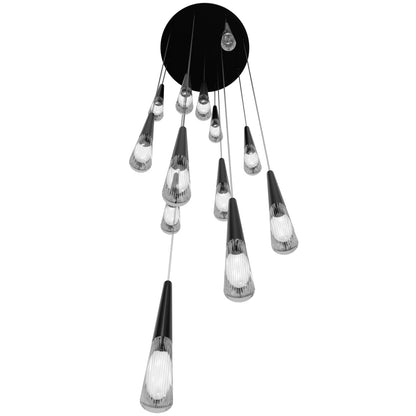 Encino 13 Light 22" Wide LED Crystal Multi Light Pendant with Clear Crystal Shades