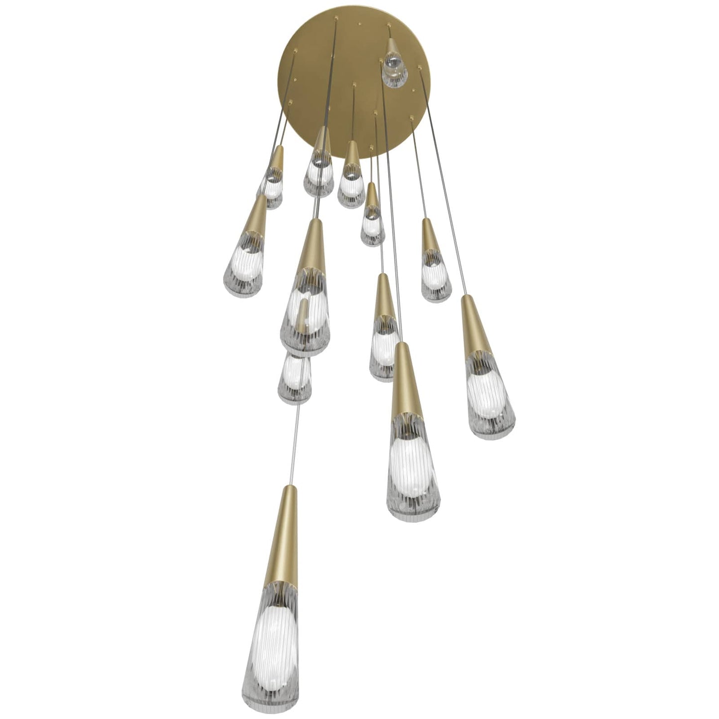 Encino 13 Light 22" Wide LED Crystal Multi Light Pendant with Clear Crystal Shades
