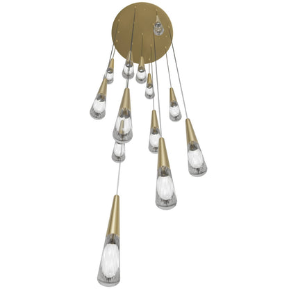 Encino 13 Light 22" Wide LED Crystal Multi Light Pendant with Clear Crystal Shades