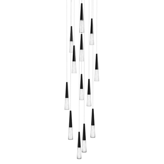 Encino 13 Light 22" Wide LED Crystal Multi Light Pendant with Clear Crystal Shades