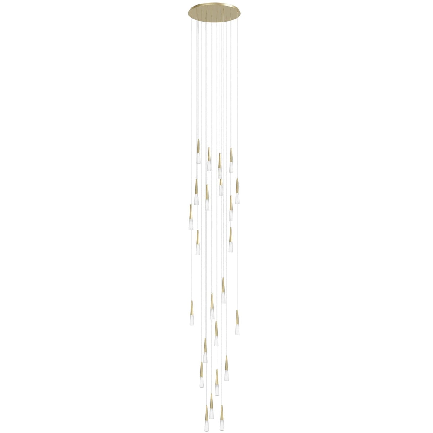 Encino 25 Light 30" Wide LED Crystal Multi Light Pendant with Clear Crystal Shades