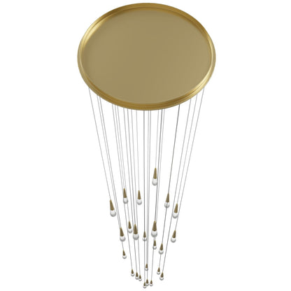 Encino 25 Light 30" Wide LED Crystal Multi Light Pendant with Clear Crystal Shades