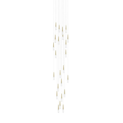 Avenue Lighting Encino 25 Light 30" Wide LED Crystal Multi Light Pendant with Clear Crystal Shades