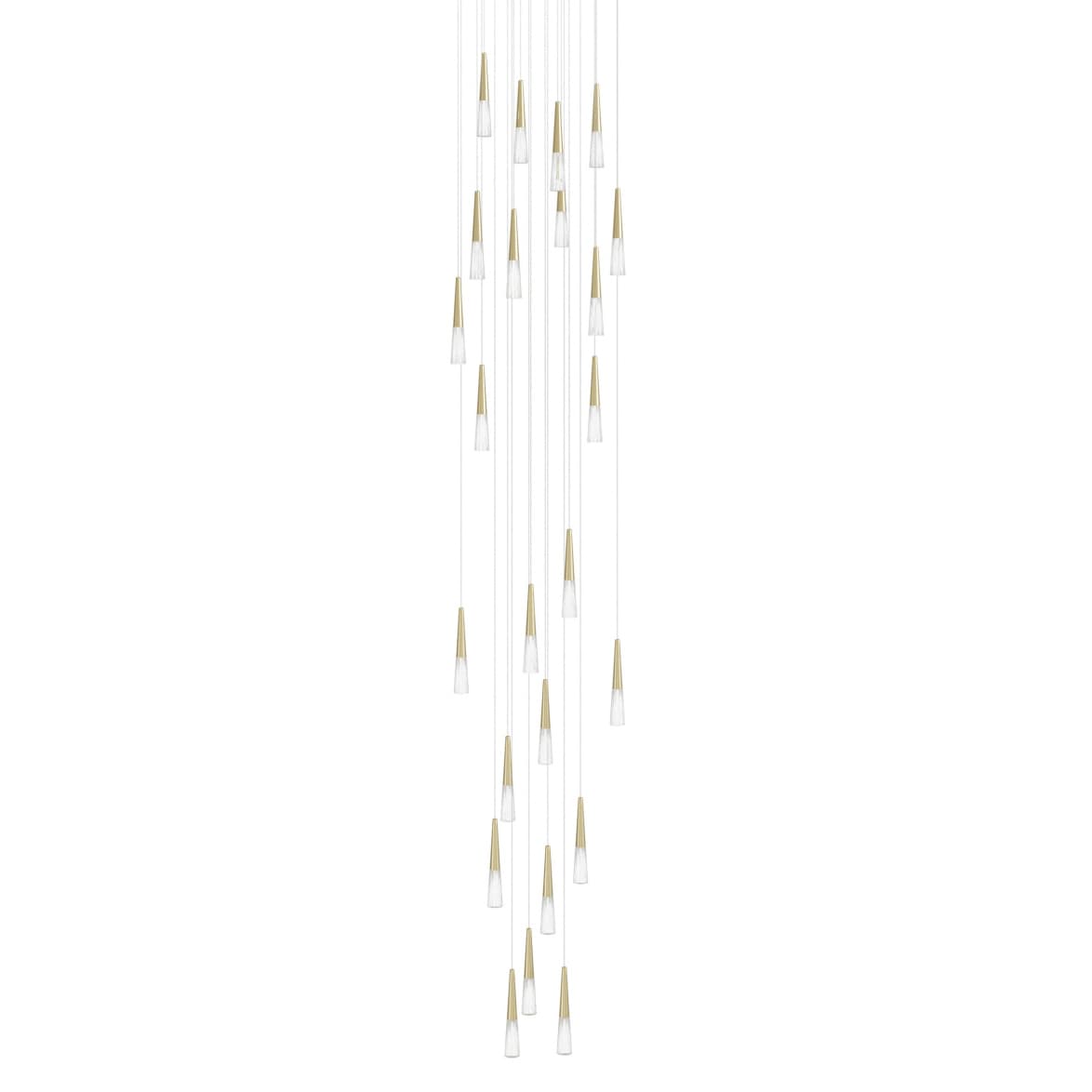 Encino 25 Light 30" Wide LED Crystal Multi Light Pendant with Clear Crystal Shades