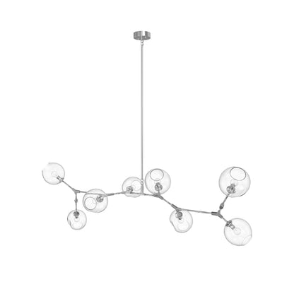 Avenue Lighting Fairfax Ave. 8 Light 78" Wide Abstract Chandelier with Hand-Blown Glass Shades