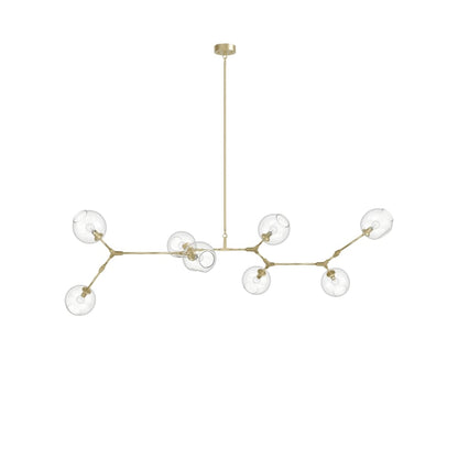 Avenue Lighting Fairfax Ave. 8 Light 78" Wide Abstract Chandelier with Hand-Blown Glass Shades