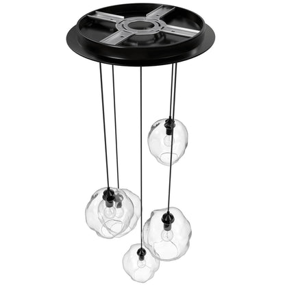 Sonoma Ave. 5 Light 28" Wide Multi Light Pendant with Water Glass Shades