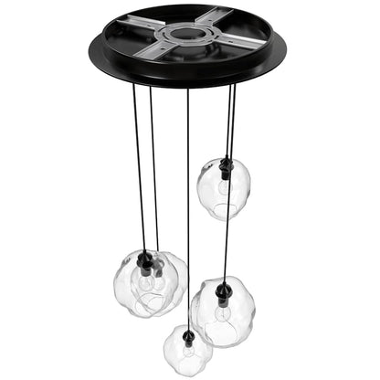 Avenue Lighting Sonoma Ave. 5 Light 28" Wide Multi Light Pendant with Water Glass Shades