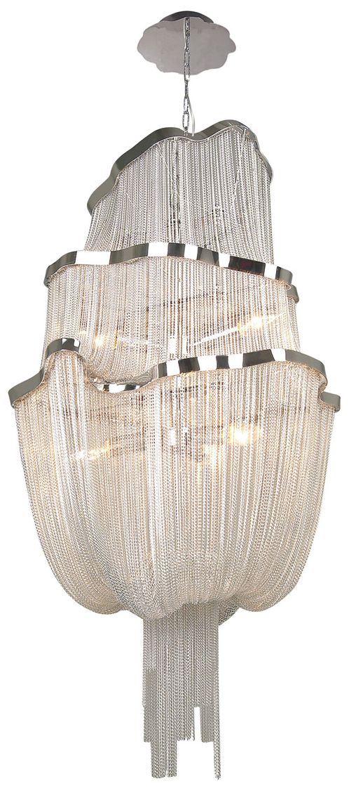 Avenue Lighting Mullholand Dr.Collection Hanging Chandelier Polished Chrome
