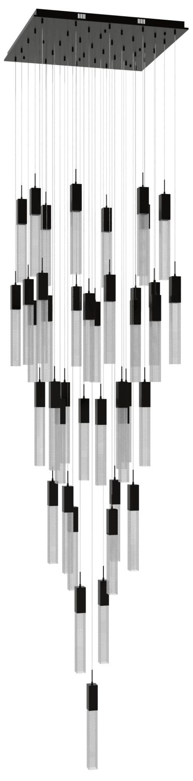 Avenue Lighting Original Glacier Snow 41 Light Pendant 174" Dark Bron