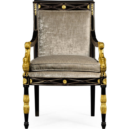 Jonathan Charles Tribeca Swan Armchair (494983-BLA-F005)