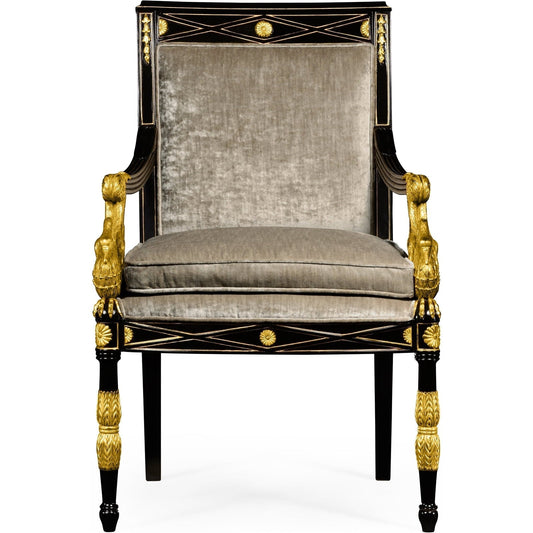 Jonathan Charles Tribeca Swan Armchair (494983-BLA-F005)