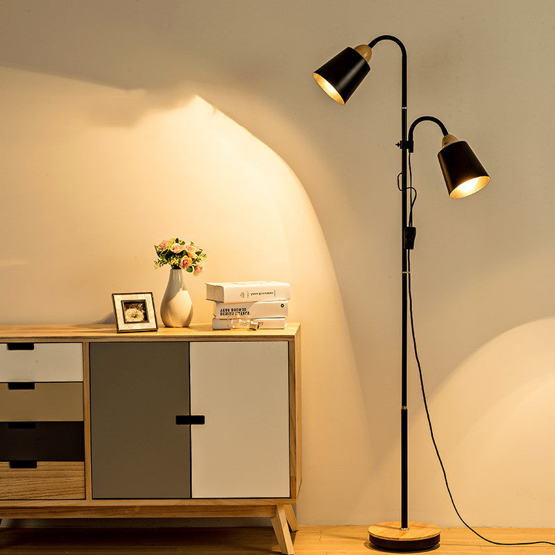 Double Head Floor Lamp Adjustable Lighting for Living Room, Bedroom & Bedside