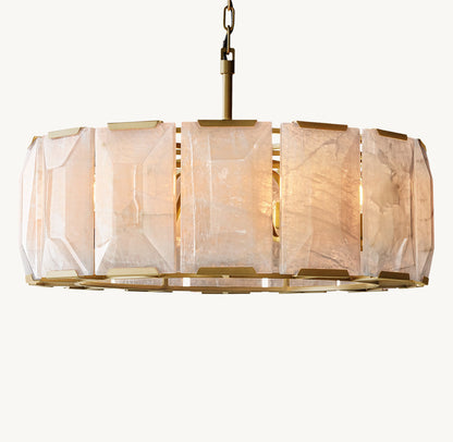 Harlowe Calcite Circular Chandelier 31"