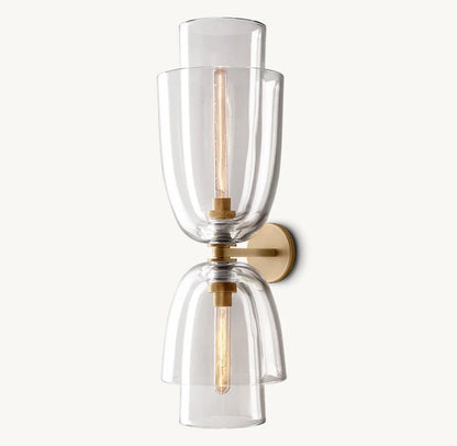 Bloms Transparent Glass Dome Grand Wall Sconce