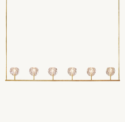 Boule De Cristal Clear Glass Linear Chandelier 60"