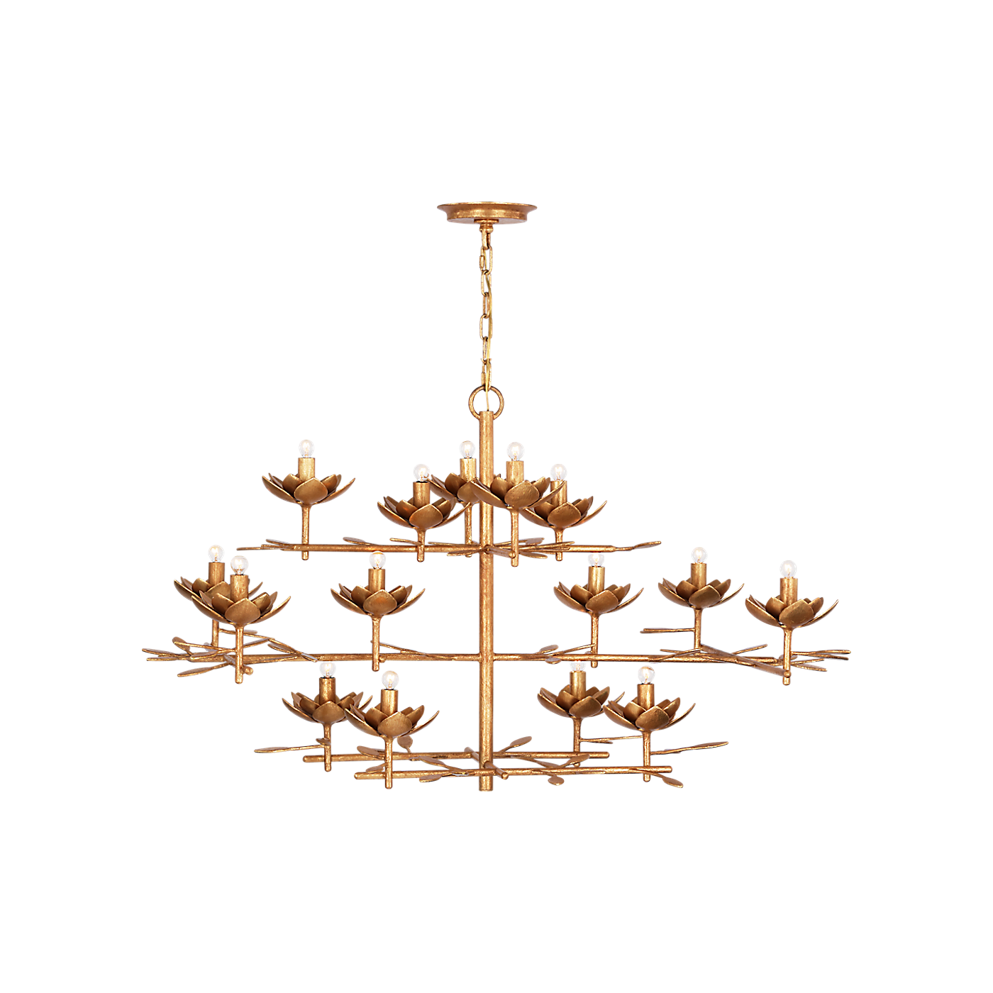 Clementine 48" Low Wide Tiered Chandelier