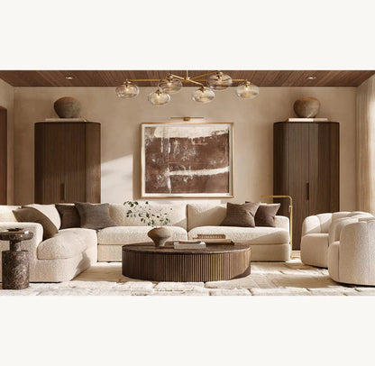 Cabrette Transparent Glass Mobile Linear Chandelier