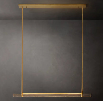 Audubon Crystal Single Bar Linear Chandelier 60"