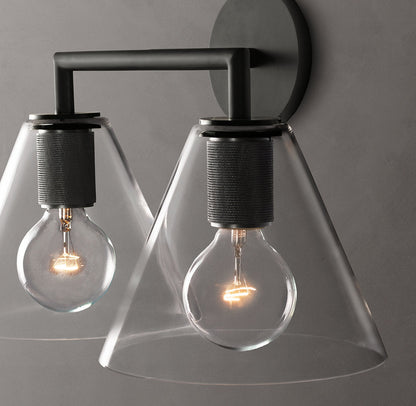 Utilitaire Funnel Shade Double Sconce