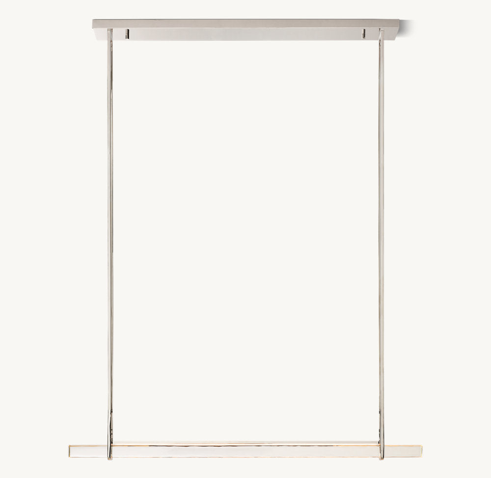 Audubon Crystal Single Bar Linear Chandelier 60"