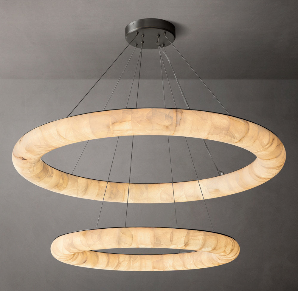 Rivage Smooth Dual-Level Circular Chandelier 61"