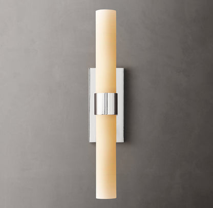 Ravelles Opal Milk Glass Linear Wall Sconce