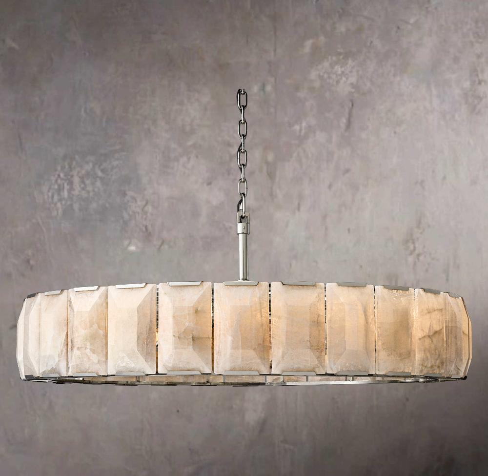 Harlowe Calcite Circular Chandelier 60"