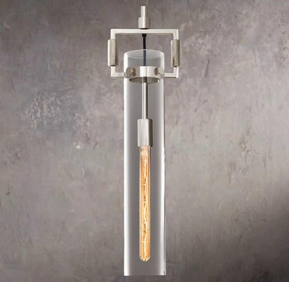 Machinists Cylindrical Glass Pendant Lamp