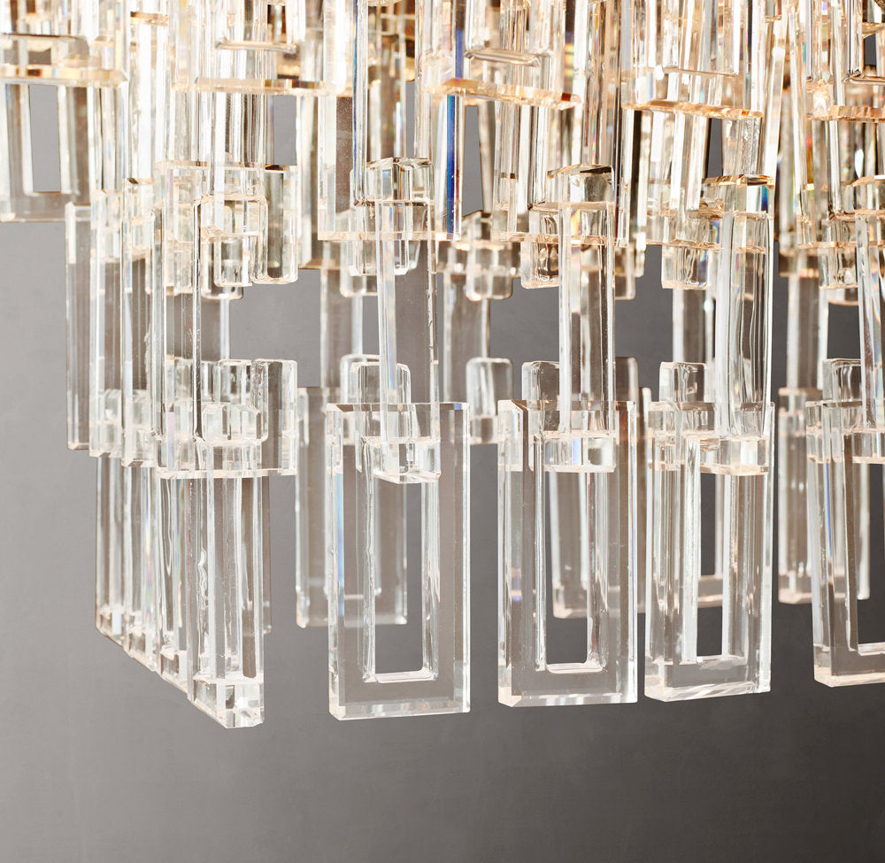 Marignan Tiered Rectangular Chandelier 60"